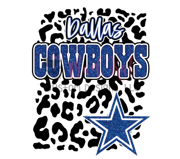 Dallas Cowboy with Leopard Koozie