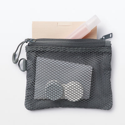 Polyester Two Zipper Case | Travel Organizers | MUJI USA Gray / Small