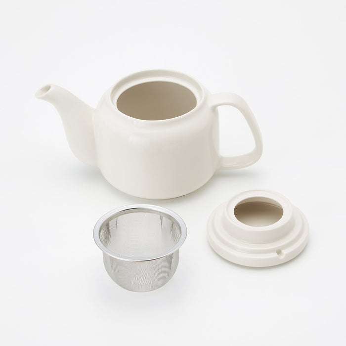 Beige Porcelain Tea Pot - MUJI