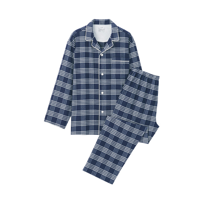 Men's Side Seamless Flannel Pajamas — MUJI