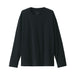 Men's Washed Jersey Long Sleeve T-Shirt Black MUJI