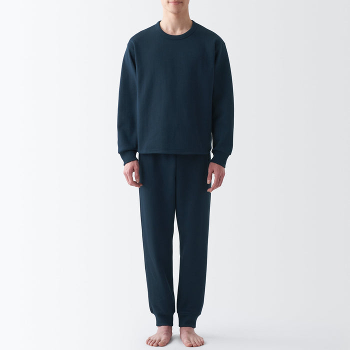 Men's Double Knit Loungewear Set | Cotton Pajama Set | MUJI Canada