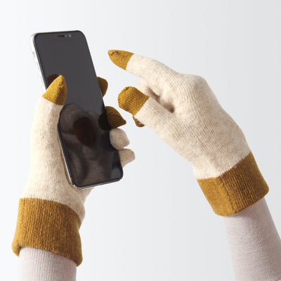 Wool Blend Brushed Lining Touchscreen Gloves.