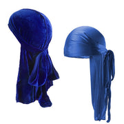 Blue Silk & Velvet Durag Bundle - FRESHCOUPES.