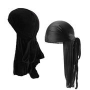 Black Silk & Velvet Durag Bundle - FRESHCOUPES.