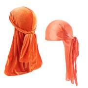 Orange Silk & Velvet Durag Bundle - FRESHCOUPES.