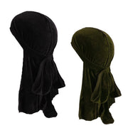 Black & Green 2 Pack Velvet Durags - FRESHCOUPES.