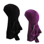 Black & Purple 2 Pack Velvet Durags - FRESHCOUPES.