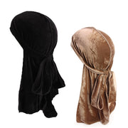 Black & Khaki 2 Pack Velvet Durags - FRESHCOUPES.