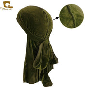 Army Green Velvet Durag - FRESHCOUPES.