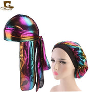 Purple Matching Reflective Durag & Bonnet Set - FRESHCOUPES