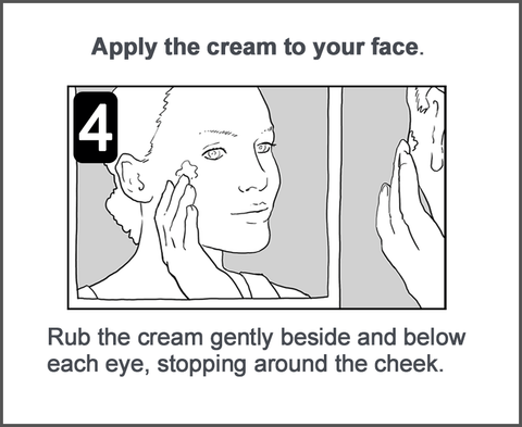 step - 4 instant face lift apply cream to face