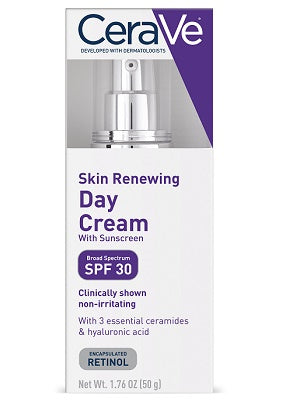 cerave skin renewing day cream with sunscreen