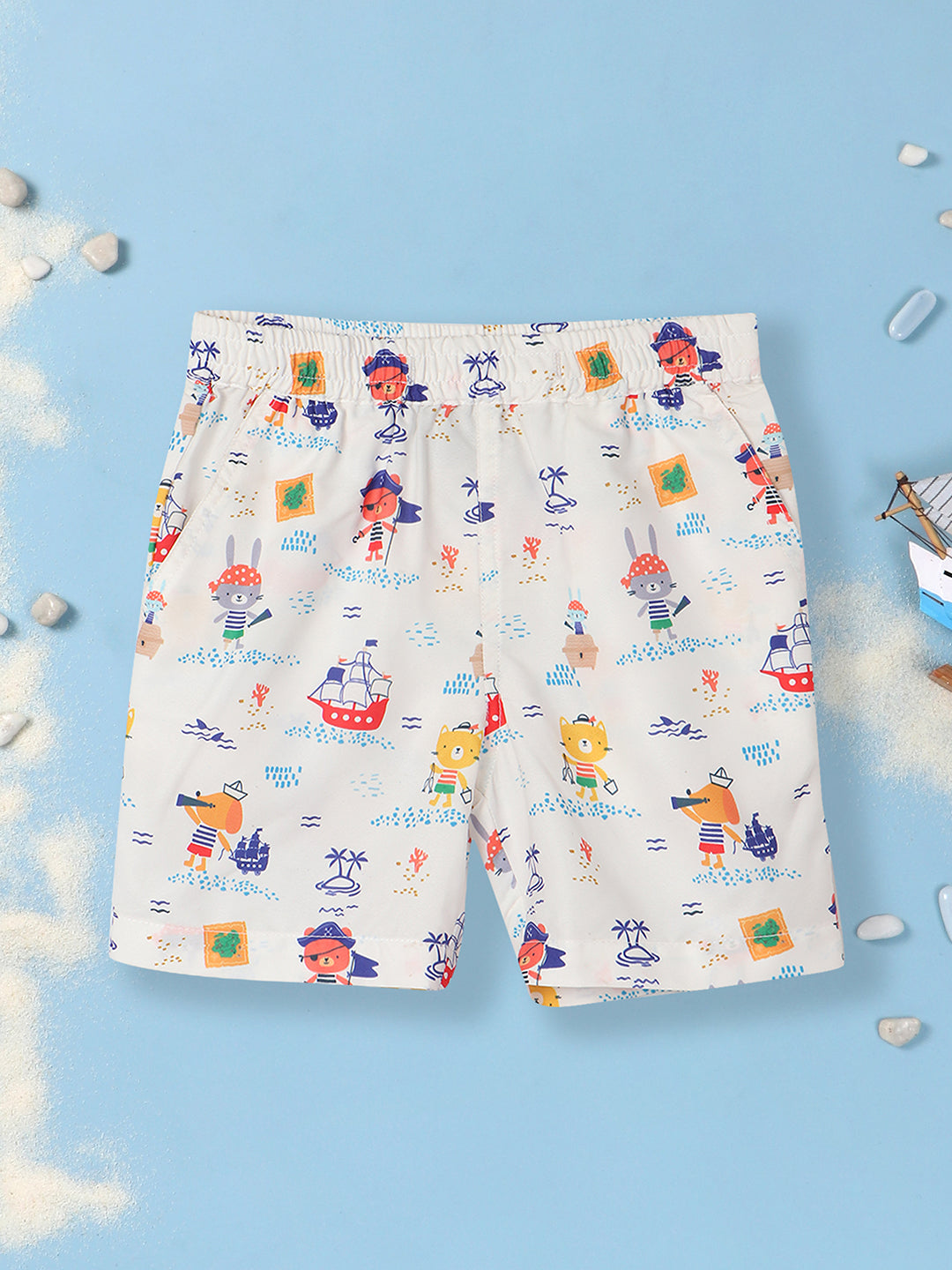 Nautinati Boys Conversational Printed Shorts