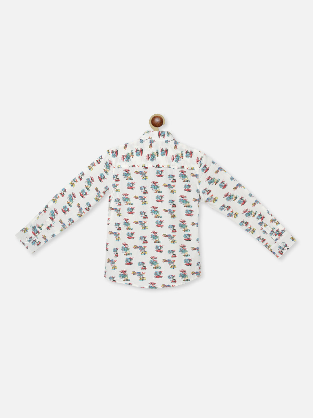 Nautinati Boys Printed Pure Cotton Casual Shirt