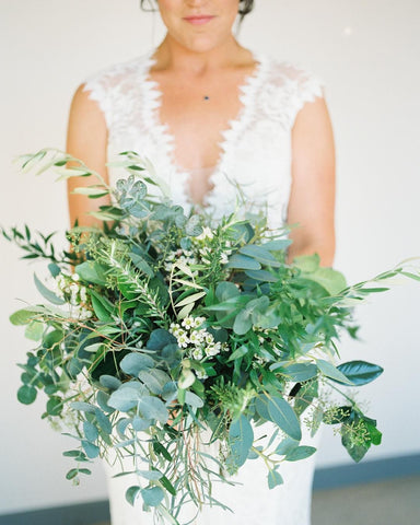all greenery bridal bouquet