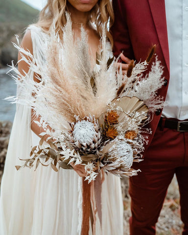 pampas bridal bouquet