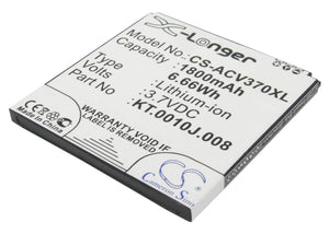 Battery for Acer V370 JD-201212-JLQU-C11M-003, KT.0010J.008 3.7V Li-ion 1800mAh 