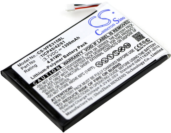 Battery for Verifone e335M 1ICP45/42/61, BPK087-300, BPK087-300-01-A 3.7V Li-Pol