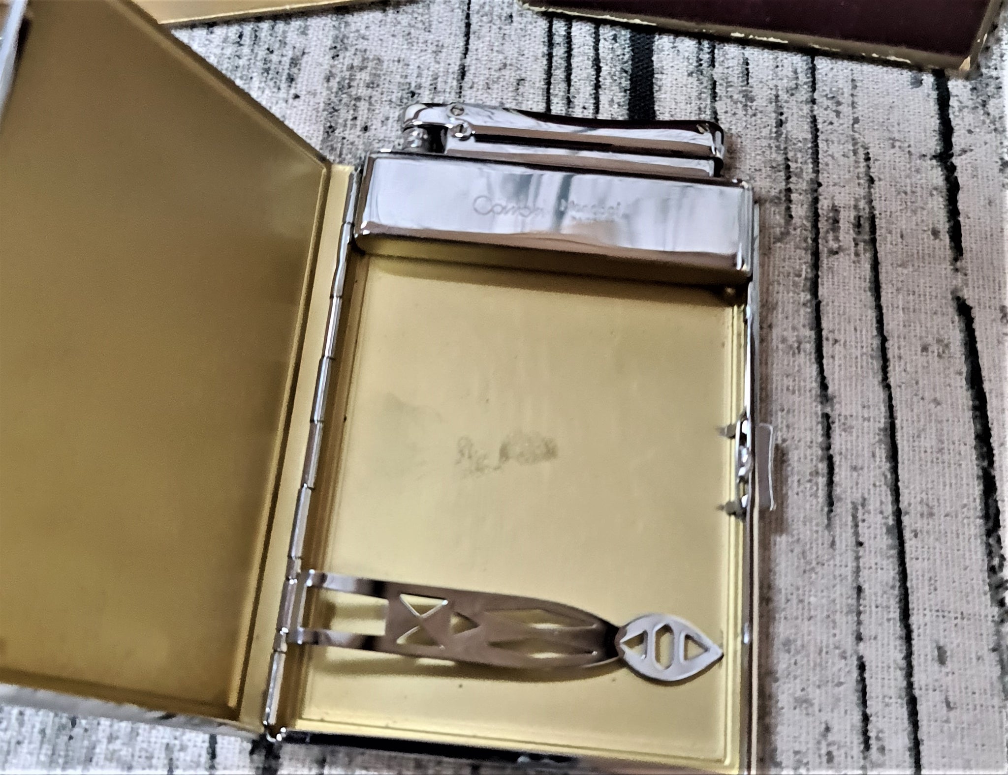 colibri monopol cigarette case and lighter metal 1960s