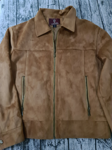 faux suede harrington