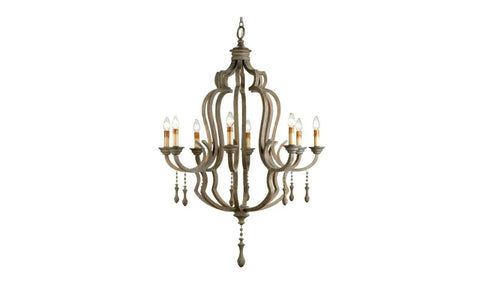 Washed Gray Waterloo Chandelier