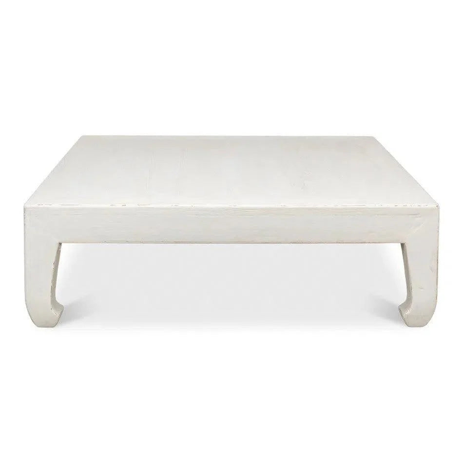 Handmade Square Coffee Table White 57"