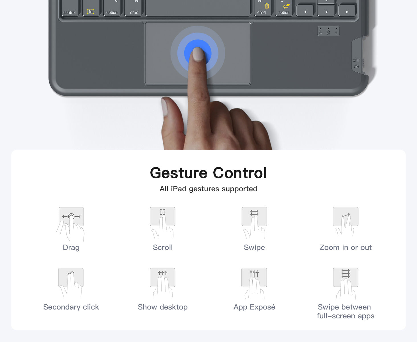 Inateck Funda para iPad Pro de 11 pulgadas con teclado, compatible con iPad  Air 5/4 de 10.9 pulgadas, iPad Pro de 11 pulgadas 4/3/2/1