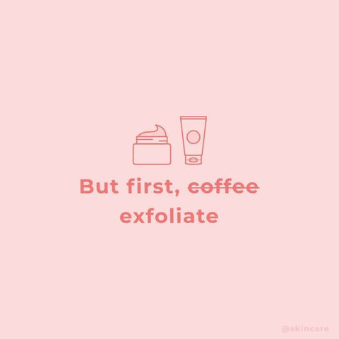 skin care coffee exfoliator meme instagram post