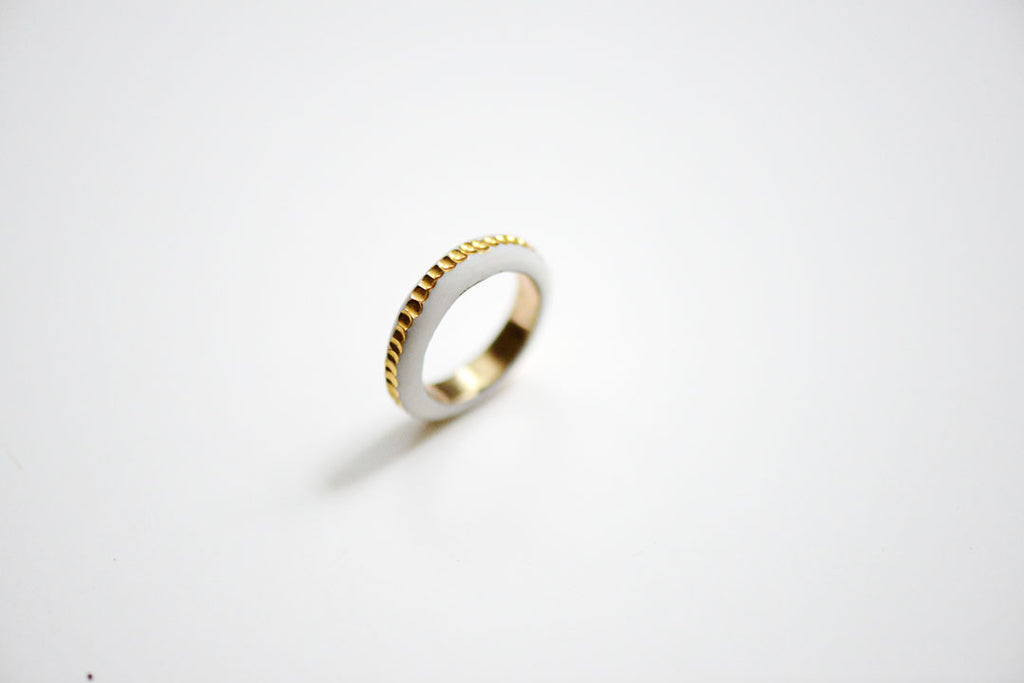 porcelain gold river ring made by Porcelain and Stone