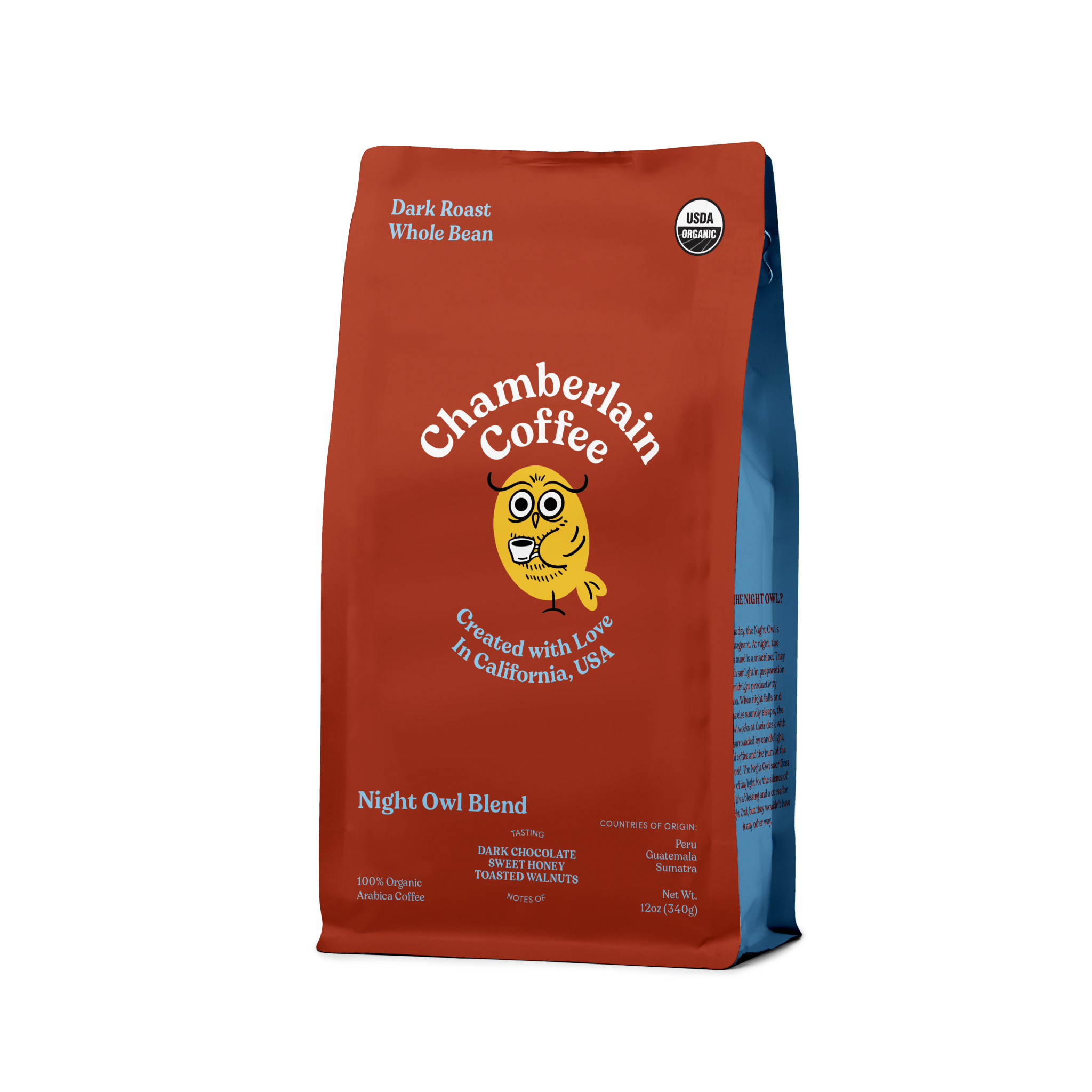 night owl dark roast coffee bag - Chamberlain Coffee product image