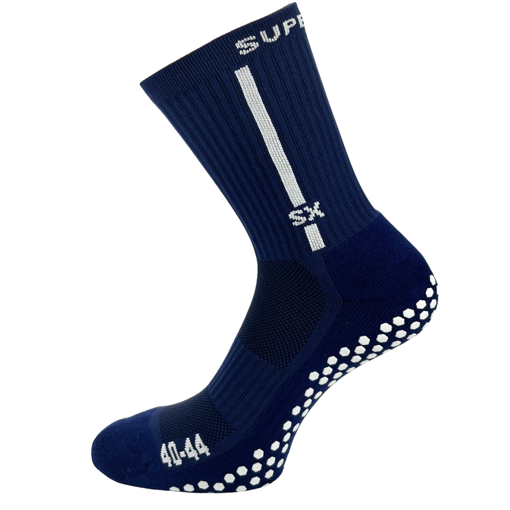 Se Grip Socks - GripFit - Mørkeblå - Str. 32-35 hos Supersox