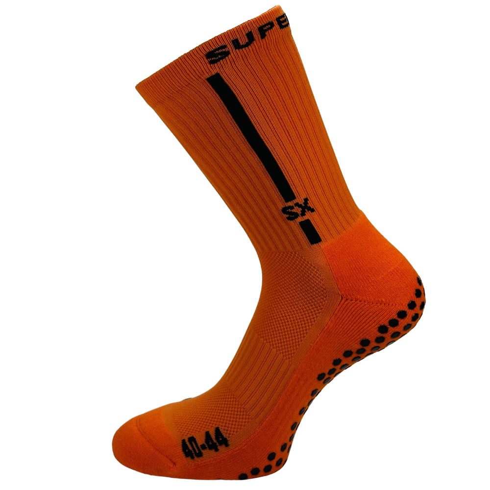 Se Grip Socks - GripFit - Orange - Str. 32-35 hos Supersox