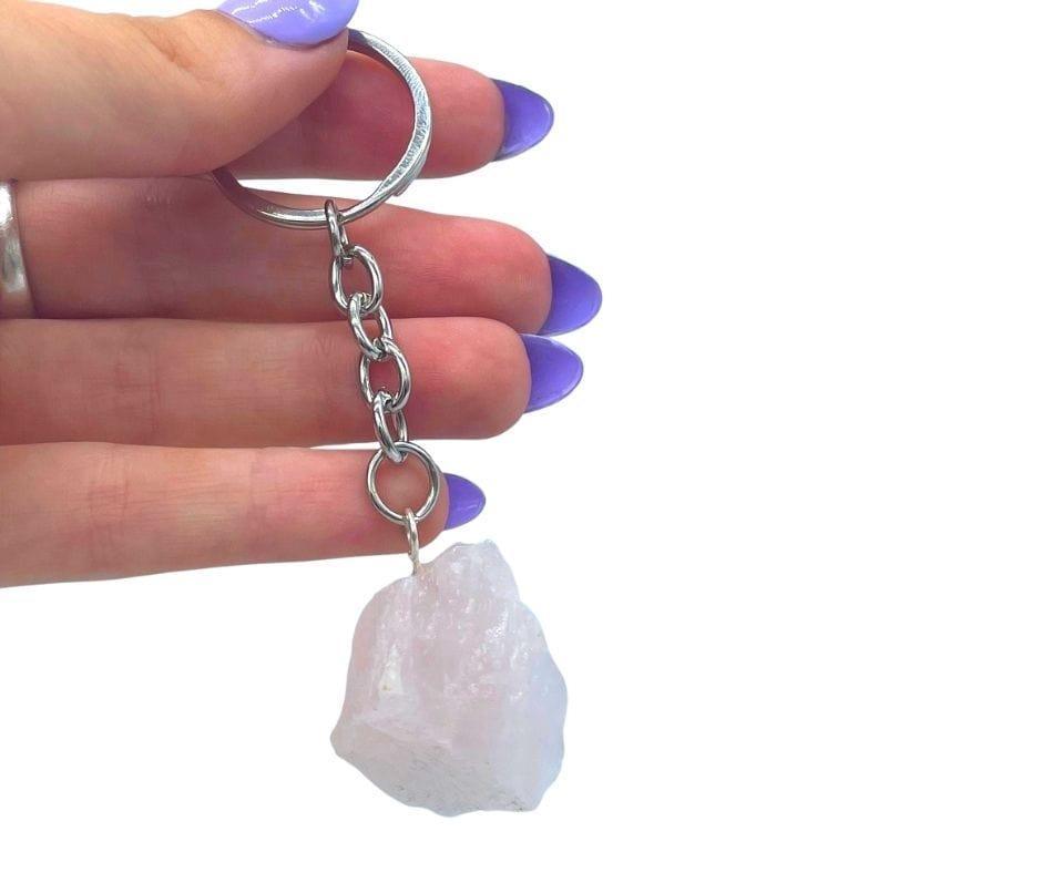 Gemstone Raw  Keychain, Black Tourmaline