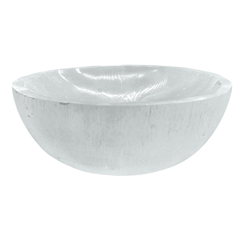 Selenite Cleansing & Charging Bowl, Selenite Round Bowl 14cm