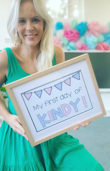 Free Printable First Day of Kindergarten Signs for 2023-24