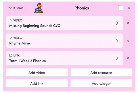 Hive visual timetable