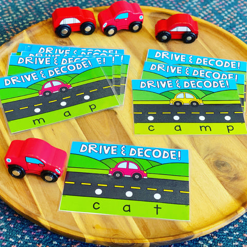 decodable drive cvc word game