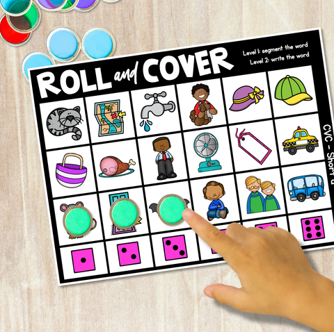 Roll and Cover CVC words