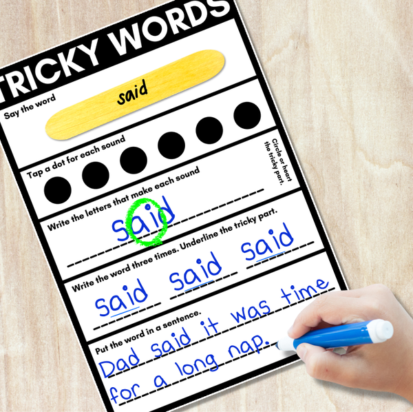 How To Orthographically Map Tricky High Frequency Words - with and without High Frequency Words Worksheets