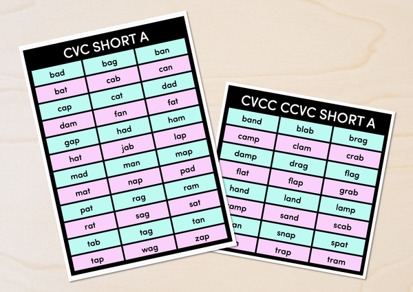 list of cvc words printable