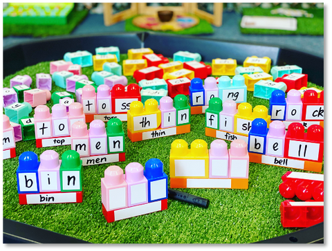 Connector blocks for phonics