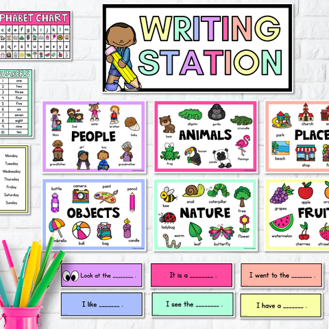 kindergarten writing station