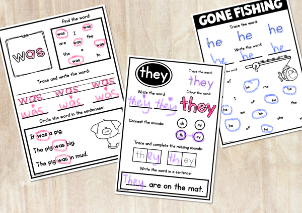 How To Orthographically Map Tricky High Frequency Words - with and without High Frequency Words Worksheets