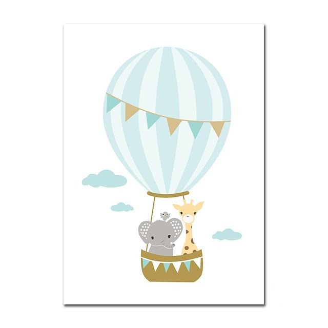 Hot Air Balloon Canvas Nursery Art