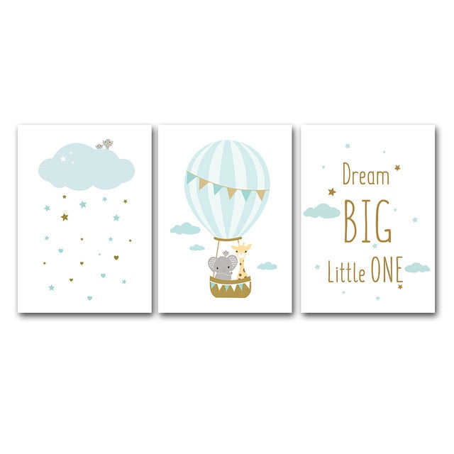 Hot Air Balloon Canvas Nursery Art-image-6