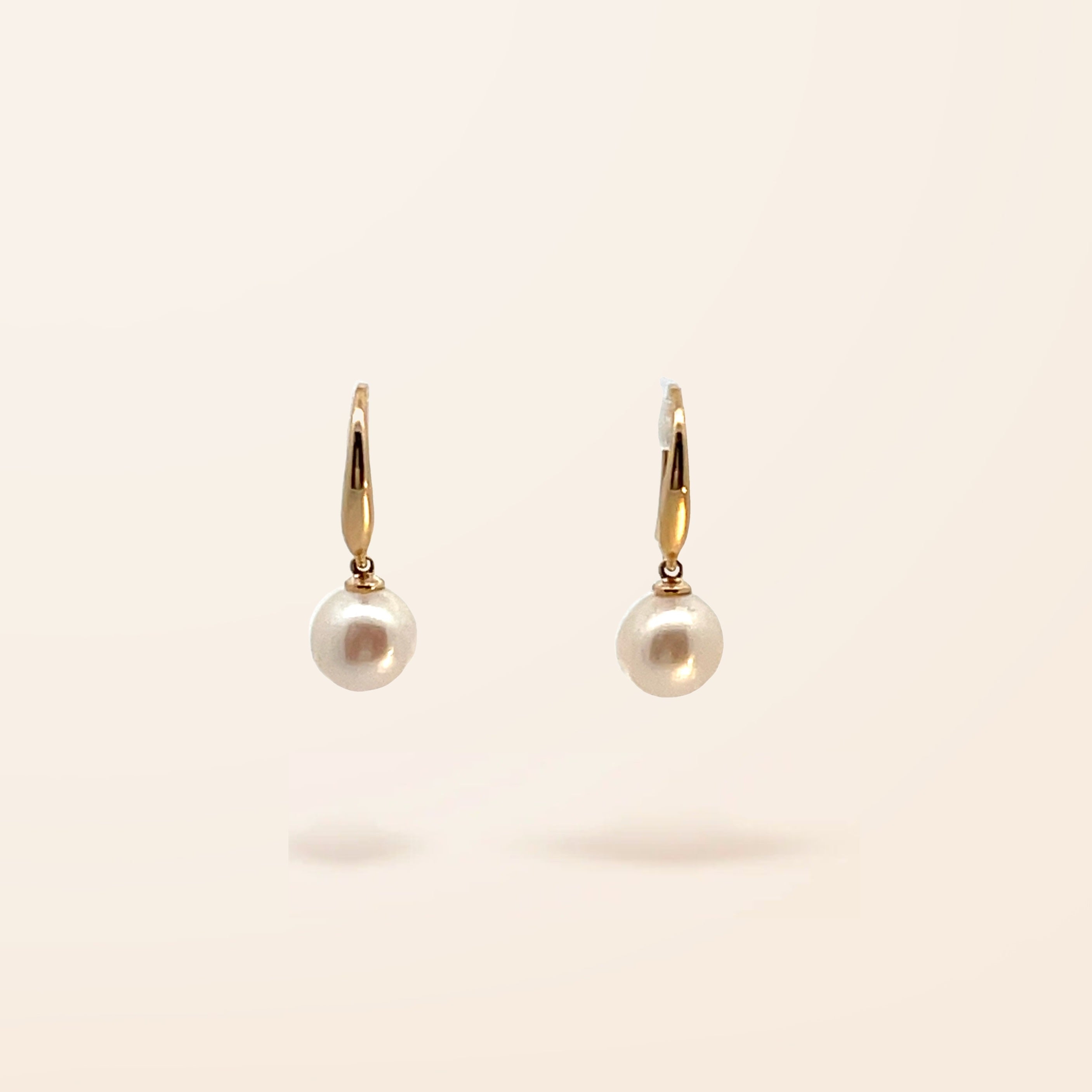 Image of 14K Gold Pearl Drop Earrings