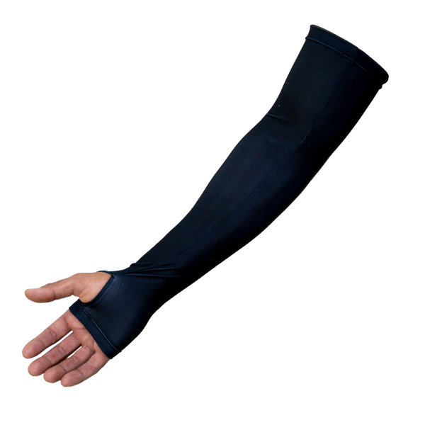 An arm in a sleeve.