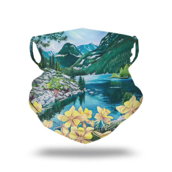 Tropical print neck gaiter.