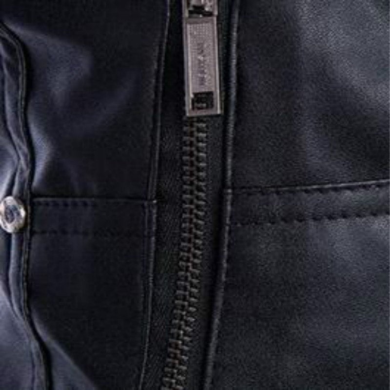 Black Hooded Zip Jacket